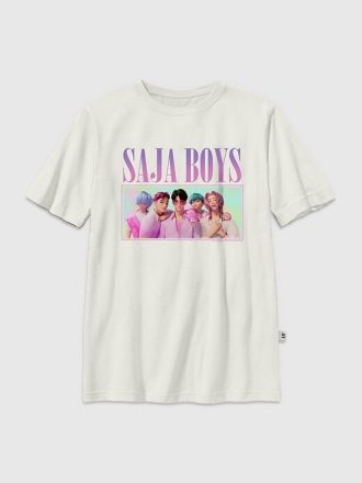 Dziecięca koszulka z grafiką K-Pop Demon Hunters Saja Boys