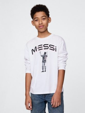 Dziecięca koszulka z grafiką Messi