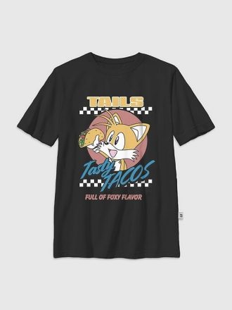 Dziecięca koszulka z grafiką Sonic The Hedgehog Tails Tacos