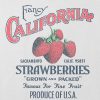 Dziecięca koszulka z nadrukiem California Strawberries w kształcie kwadratu