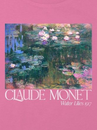 Dziecięca koszulka z nadrukiem Monet Garden Painting Graphic Boxy Crop