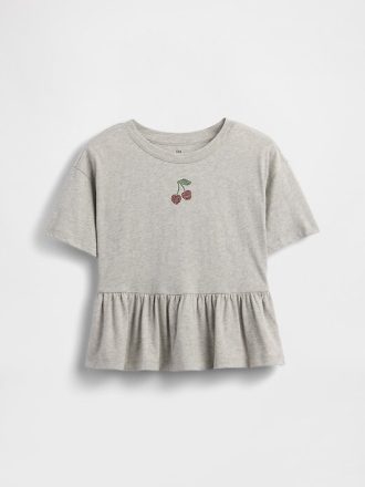 Dziecięca koszulka z nadrukiem peplum