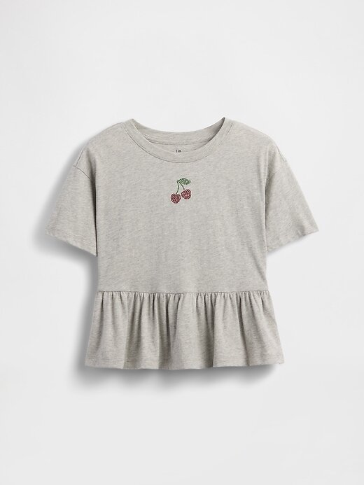 Dziecięca koszulka z nadrukiem peplum Dziecięca koszulka z nadrukiem peplum