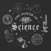 Dziecięca koszulka z nadrukiem Power of Science w kształcie pudełka