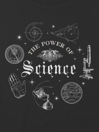 Dziecięca koszulka z nadrukiem Power of Science w kształcie pudełka