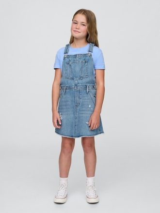 Dziecięca sukienka jeansowa typu pinafore
