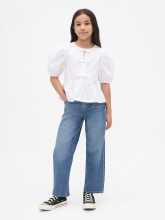 Dziecięce jeansy UltraSoft Relaxed Crop z niskim stanem