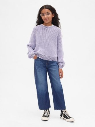 Dziecięce jeansy UltraSoft Relaxed Crop z niskim stanem