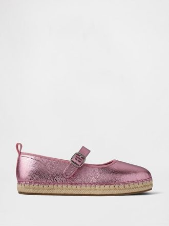 Dziecięce metaliczne espadryle Mary Jane
