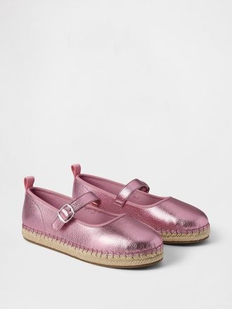 Dziecięce metaliczne espadryle Mary Jane