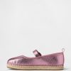 Dziecięce metaliczne espadryle Mary Jane