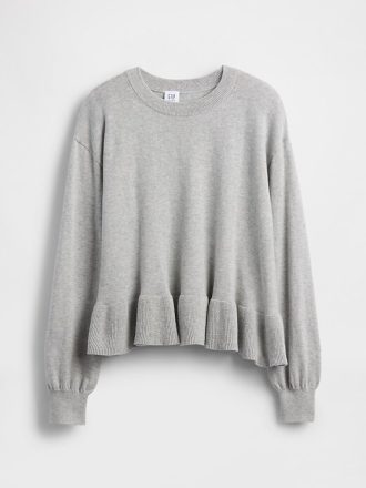 Dziecięcy luźny sweter z baskinką