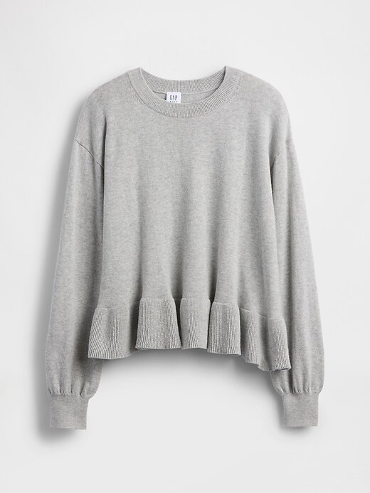 Dziecięcy luźny sweter z baskinką Dziecięcy luźny sweter z baskinką