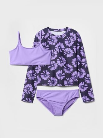 Dziecięcy rashguard do pływania trzyczęściowy