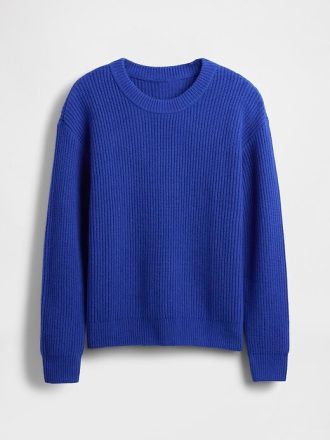 Dziecięcy sweter CashSoft z luźnym okrągłym dekoltem