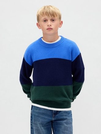 Dziecięcy sweter CashSoft z luźnym okrągłym dekoltem