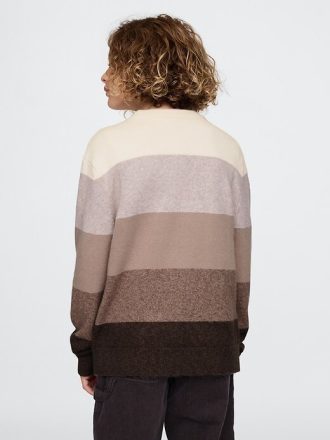 Dziecięcy sweter w paski CashSoft z okrągłym dekoltem