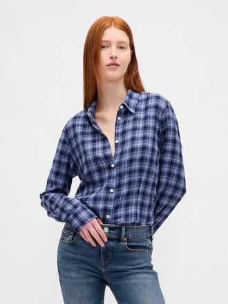 Flanelowa dopasowana koszula w kratę