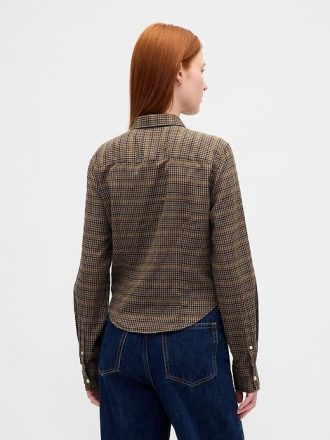 Flanelowa dopasowana koszula w kratę