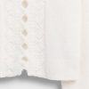 Fuzzy Pointelle Scalloped Crop Cardigan Fuzzy Pointelle Scalloped Crop Cardigan