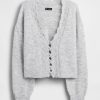 Fuzzy Pointelle Scalloped Crop Cardigan Fuzzy Pointelle Scalloped Crop Cardigan