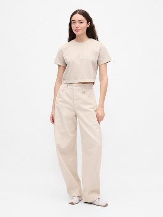Gap × BÉIS Dżinsy Barrel z wysokim stanem