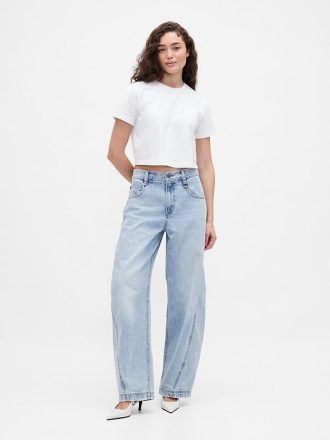 Gap × BÉIS Dżinsy Barrel z wysokim stanem