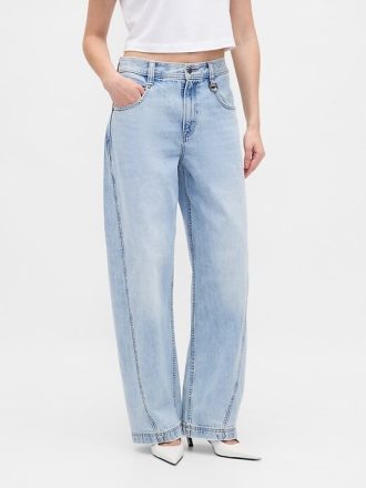 Gap × BÉIS Dżinsy Barrel z wysokim stanem