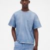 Gap × BÉIS Dzianinowy, dżinsowy T-shirt z kieszeniami dla dorosłych