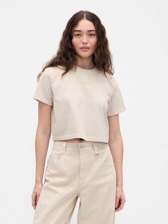 Gap × BÉIS T-shirt z grafiką w stylu vintage, wykonany z miękkiej bawełny organicznej