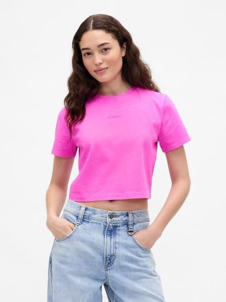 Gap × BÉIS T-shirt z grafiką w stylu vintage, wykonany z miękkiej bawełny organicznej