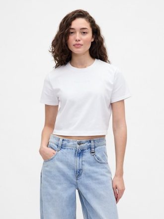 Gap × BÉIS T-shirt z grafiką w stylu vintage, wykonany z miękkiej bawełny organicznej