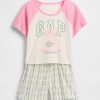 Gap × Disney Kids Piżama z recyklingu z krótkim rękawem