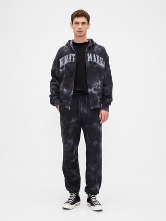 Gap × Disney Tim Burton „Miasteczko Halloween” Ciężkie spodnie dresowe Baggy z czaszką