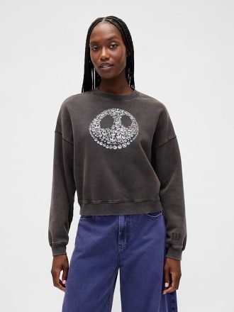 Gap × Disney Tim Burton’s The Nightmare Before Christmas Bluza z czaszką Heavyweight