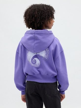Gap × Disney Tim Burton’s The Nightmare Before Christmas Dziecięca bluza z kapturem VintageSoft Crop Gap × Disney Tim Burton’s The Nightmare Before Christmas Dziecięca bluza z kapturem VintageSoft Crop