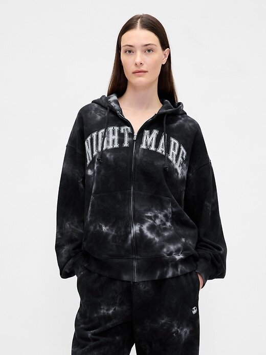 Gap × Disney Tim Burton’s The Nightmare Before Christmas Heavyweight Bluza z kapturem na zamek Gap × Disney Tim Burton’s The Nightmare Before Christmas Heavyweight Bluza z kapturem na zamek