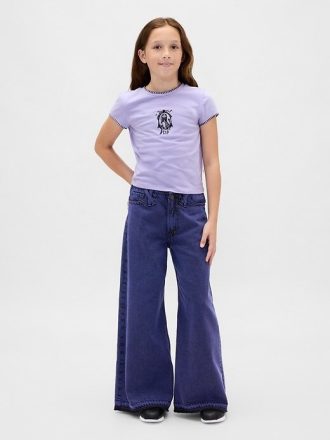 Gap × Disney Tim Burton’s The Nightmare Before Christmas Jeansy dziecięce z niskim stanem i szerokimi nogawkami