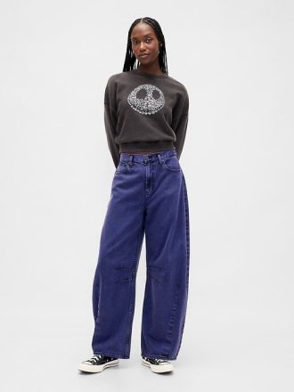 Gap × Disney Tim Burton’s The Nightmare Before Christmas Jeansy o średnim stanie i ultramiękkiej konstrukcji