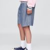 Gap × Malbon 9,5-calowe plisowane luźne szorty