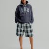 Gap × Malbon 9,5-calowe plisowane luźne szorty