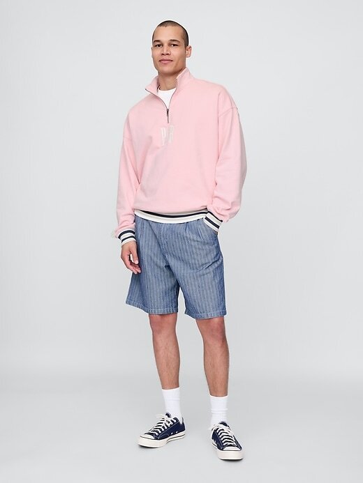 Gap × Malbon Heavyweight Logo Pullover z zamkiem błyskawicznym na ćwierć Gap × Malbon Heavyweight Logo Pullover z zamkiem błyskawicznym na ćwierć