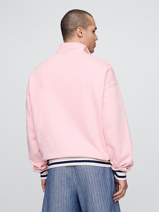 Gap × Malbon Heavyweight Logo Pullover z zamkiem błyskawicznym na ćwierć Gap × Malbon Heavyweight Logo Pullover z zamkiem błyskawicznym na ćwierć