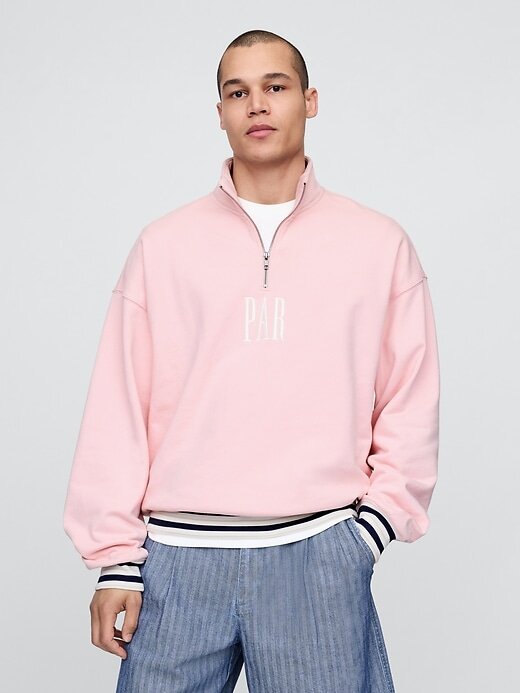 Gap × Malbon Heavyweight Logo Pullover z zamkiem błyskawicznym na ćwierć Gap × Malbon Heavyweight Logo Pullover z zamkiem błyskawicznym na ćwierć