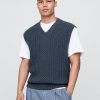 Gap × Malbon Sweter-kamizelka z dzianiny kablowej