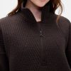 GapFit Pikowany Żakardowy Sweter z Półzamkiem