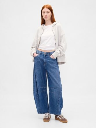 Gruba bluza z kapturem i zamkiem błyskawicznym z materiału French Terry w dużym rozmiarze
