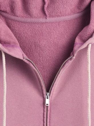 Gruba bluza z kapturem i zamkiem błyskawicznym z materiału French Terry w dużym rozmiarze