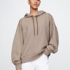 Gruba bluza z kapturem z materiału frotté, oversize