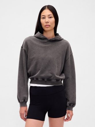 Gruba bluza z kapturem z materiału frotté, oversize